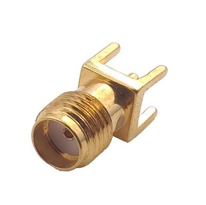 RF SMA Coaxial Connector Female Gold Plated PCB Surface Mount Sma Connector  In Wifi Module