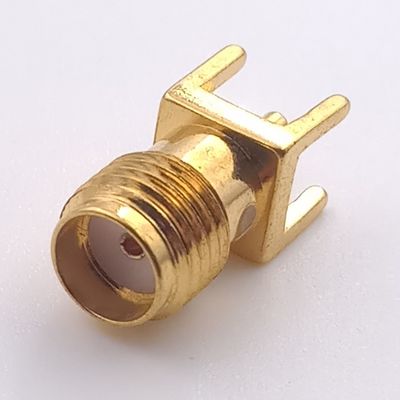 RF SMA Coaxial Connector Female Gold Plated PCB Surface Mount Sma Connector  In Wifi Module