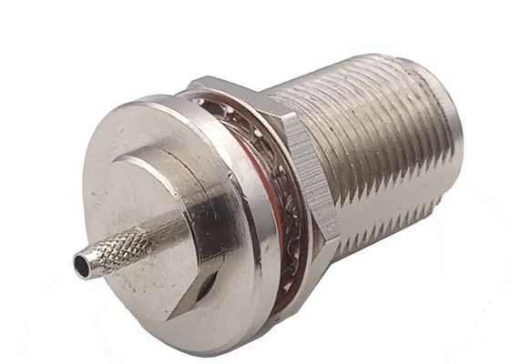 Straight RF N Antenna Connector Female Pin 6GHz Soldered Crimp With RG142 Cables