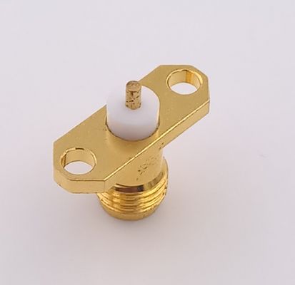 2 Holes Sma Flange Mount Connector / Wifi Sma Connector Male 50 Cyles