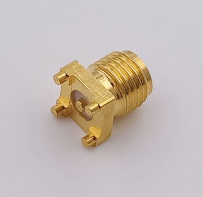 DC 8.5 GHz Sma Panel Connector Straight PCB Mounting Sma Female To Female Connector