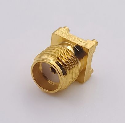 DC 8.5 GHz Sma Panel Connector Straight PCB Mounting Sma Female To Female Connector