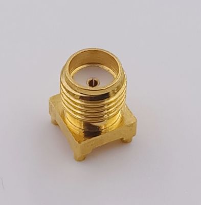 DC 8.5 GHz Sma Panel Connector Straight PCB Mounting Sma Female To Female Connector