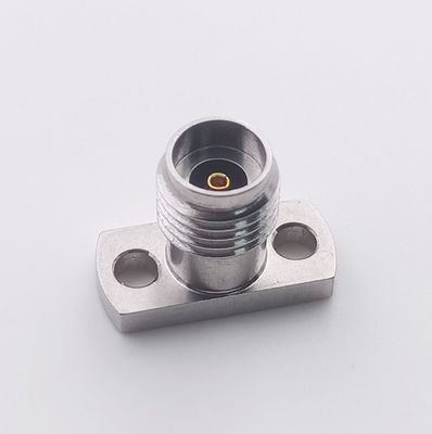 40GHz 2.92mm Sma Female Connector  PCB Mounting With Flange 2 Holes 50Ohms