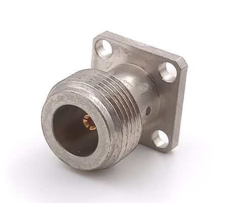 PCB Mounting N Type Rf Connector Female Flanged With 4 Holes With Micro - Stripe