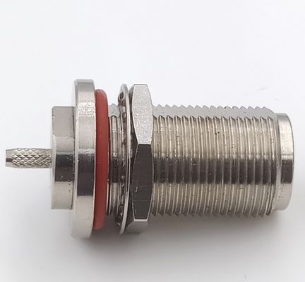 6GHz RF Coaxial N Type Female Connector Nut Mounting & Crimp With Cable