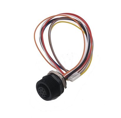 IP68  Circular Waterproof Connector M12 8 Pin Female Connector For Cables