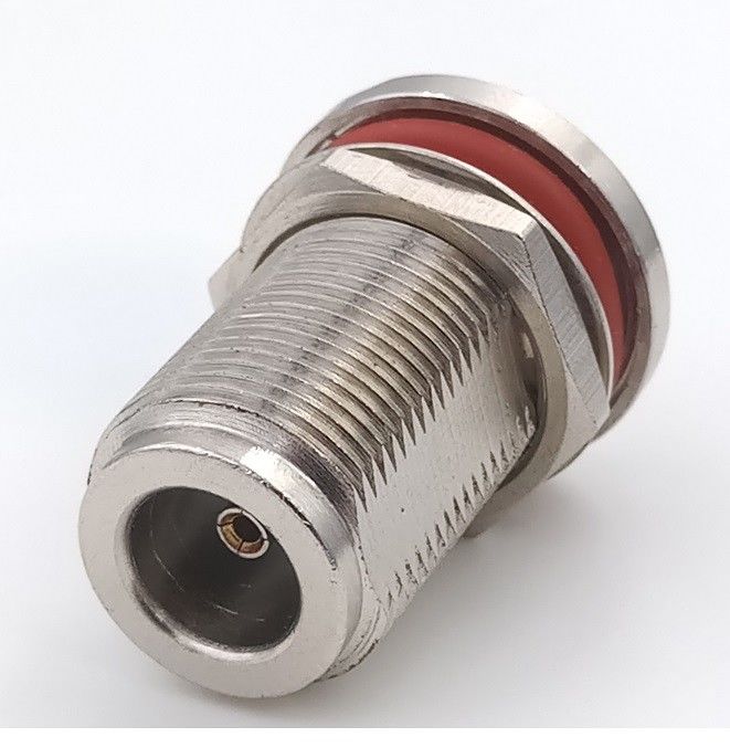 6GHz RF Coaxial N Type Female Connector Nut Mounting & Crimp With Cable