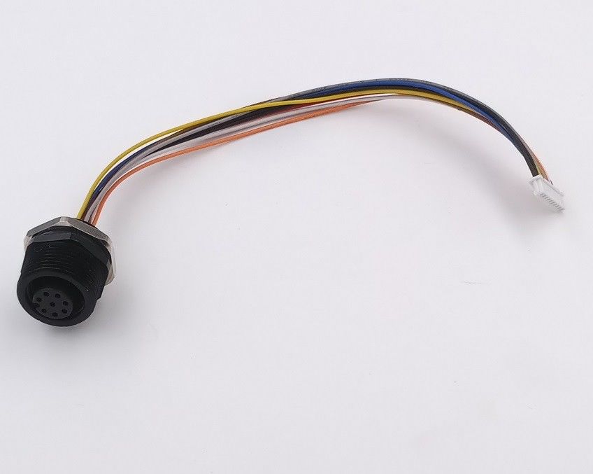 IP68  Circular Waterproof Connector M12 8 Pin Female Connector For Cables